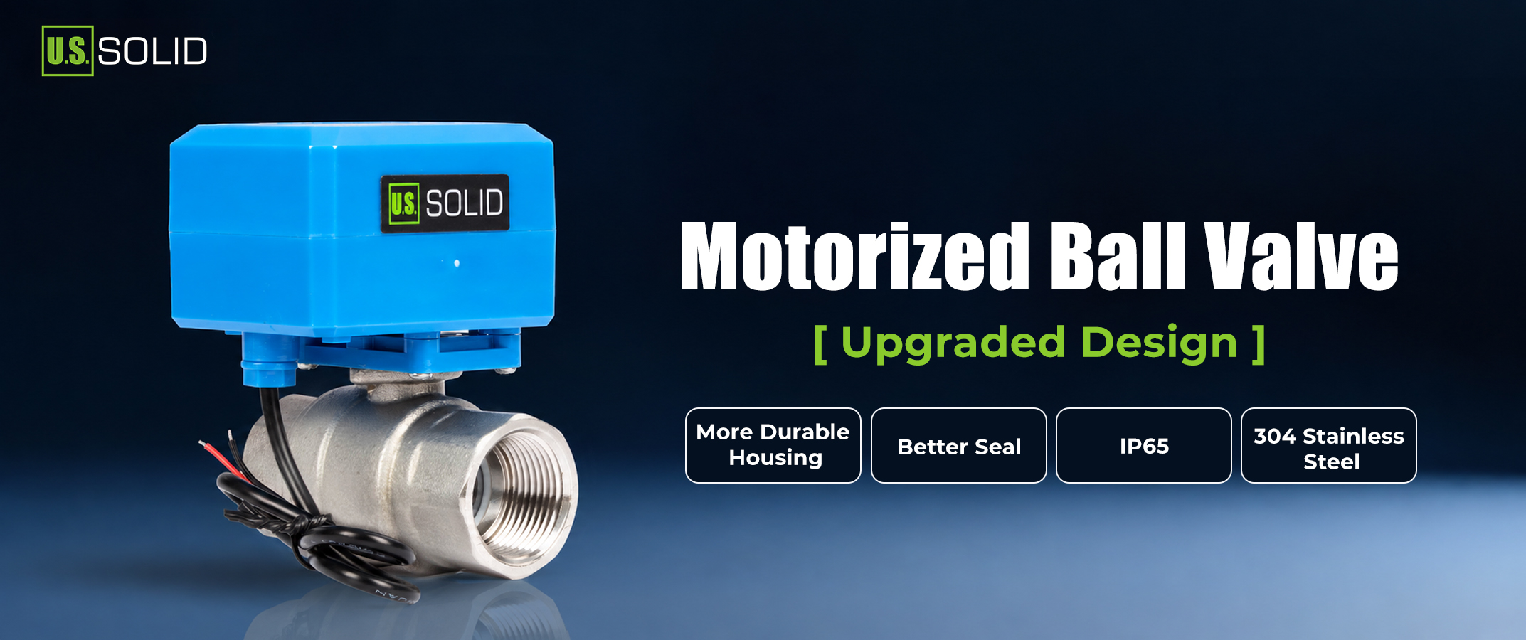U.S. Solid 304 Stainless Steel Motorized Ball Valve