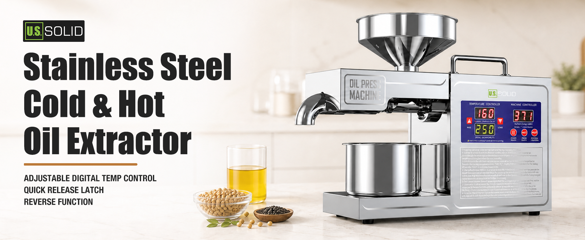 U.S. Solid Electric Oil Press Machine