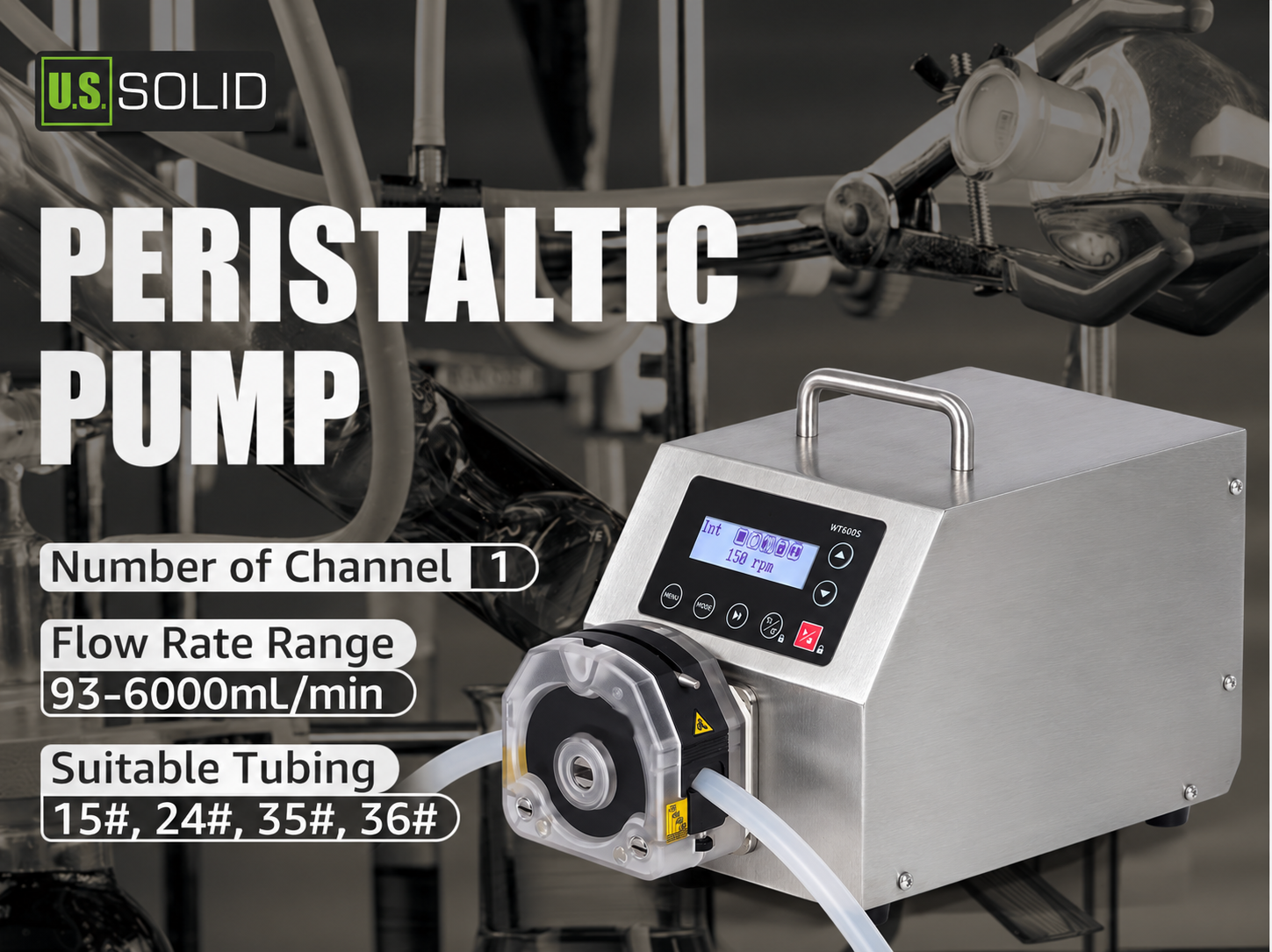 WT600S peristaltic pump with KZ25 pump head