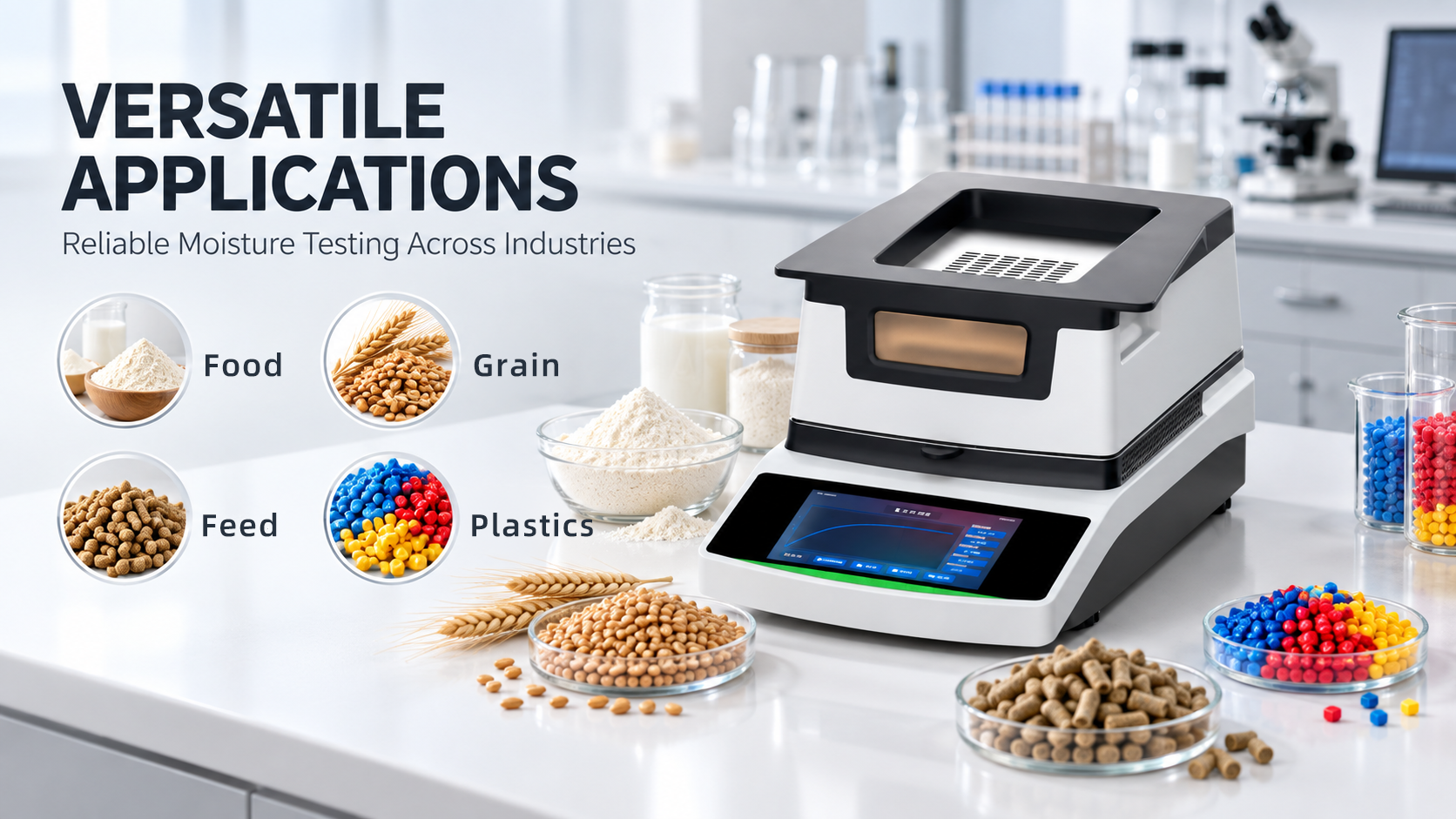 Halogen moisture analyzer applications