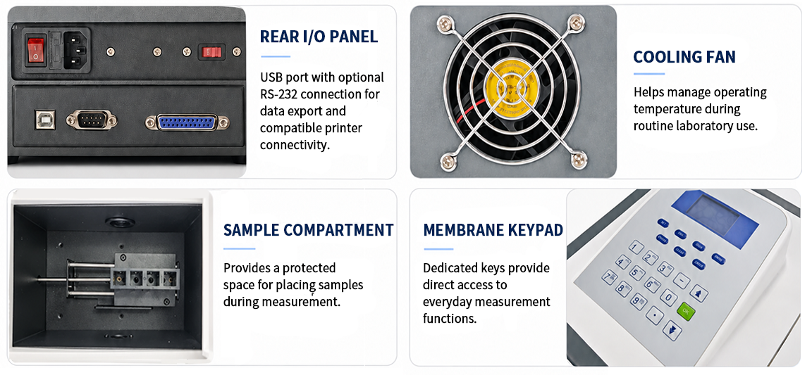 Spectrophotometer Controls and Connections