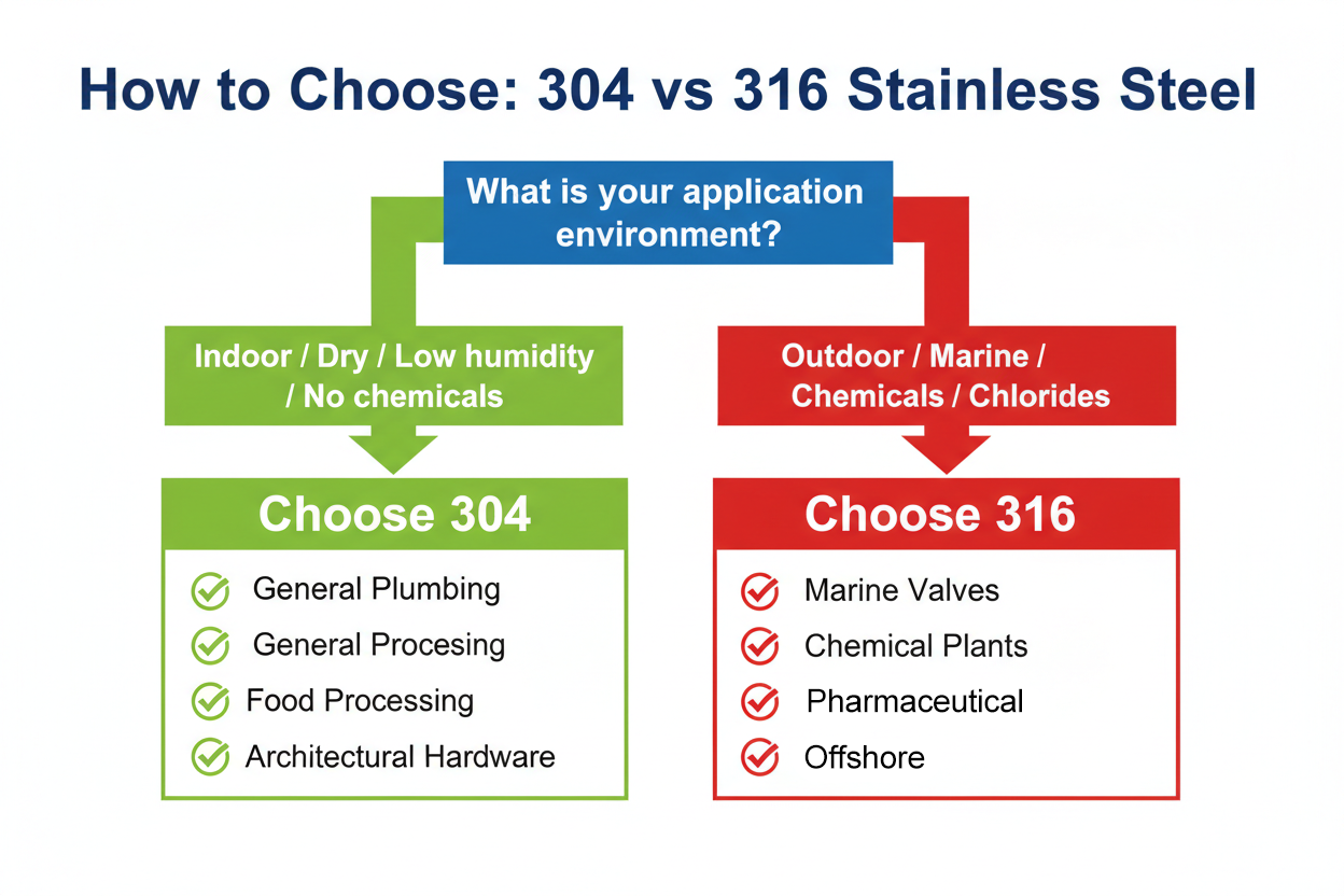 How to Choose Between 304 and 316 Stainless Steel