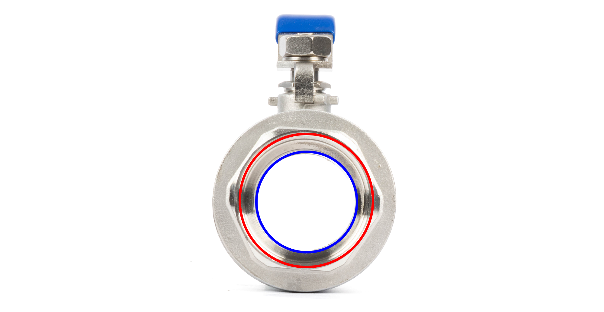 Full port valve flow path illustration