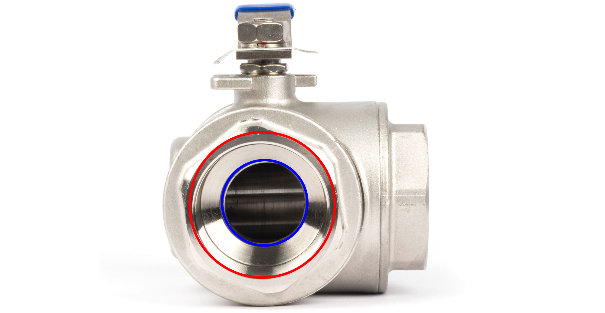 Standard port valve flow path illustration